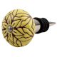 Brown Amarylis Floral Etched Ceramic Wine Stopper